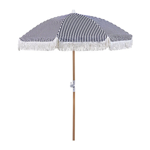 Beliani Parasol de jardin d 150 cm noir et blanc MONDELLO