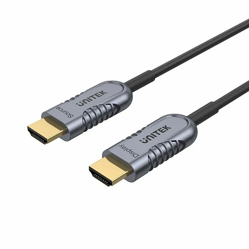 Unitek Câble fibre optique 5 m HDMI 2.1 AOC 8K 120 Hz (prise en charge PS5 4K @ 120 Hz) - Prise en charge des technologies : QMS Qucik Media Switching, Dolby TrueHD, QFT, QMS, ALLM, eARC, EDID, DSC