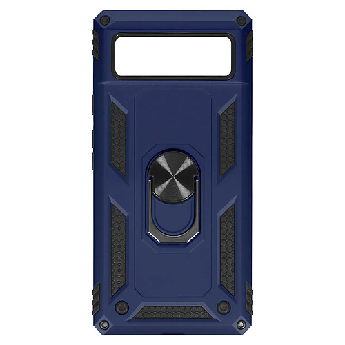 Avizar Coque Google Pixel 6A Hybride Antichoc Bague de maintien Support Vidéo bleu