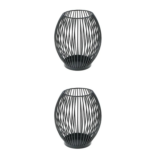 2 Pcs Fil De Fer Thé Lumière Bougie Cas Maison Jardin Ornement Créatif Art Cadeau