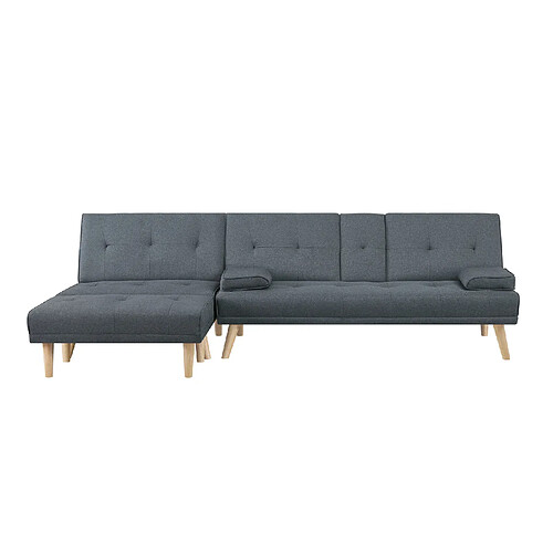 Concept Usine Canapé scandinave convertible et modulable 5 places en tissu gris STOCKHOLM