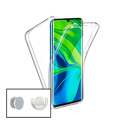 PHONECARE Kit Coque 3x1 360° Anti Choc + 1 GripHolder + 1 Support de GripHolder Blanc pour OPPO A15S