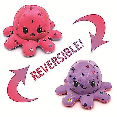 Universal Touet en peluche de poulpe réversible reversible 20 cm cadeau d'enfants