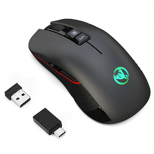 Yonis Souris Gaming Ergonomique Sans Fil Lumineuse