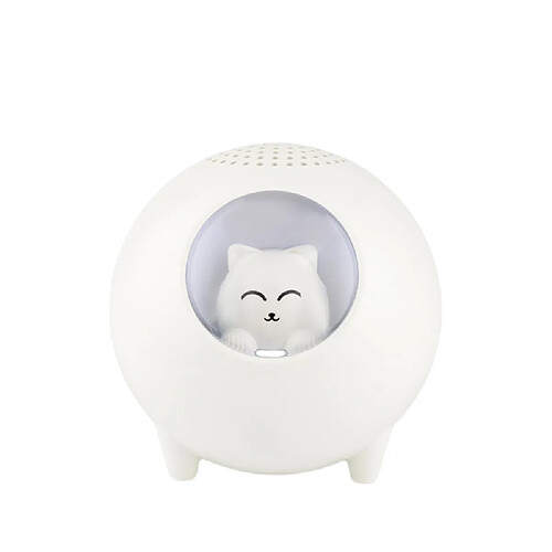 General Mini haut-parleur Bluetooth sans fil portable mignon avec microphone intégré, plage de connexion de 10 m, petits haut-parleurs mignons prenant en charge la carte TF, pour enfants gar?ons filles adolescents (blanc)