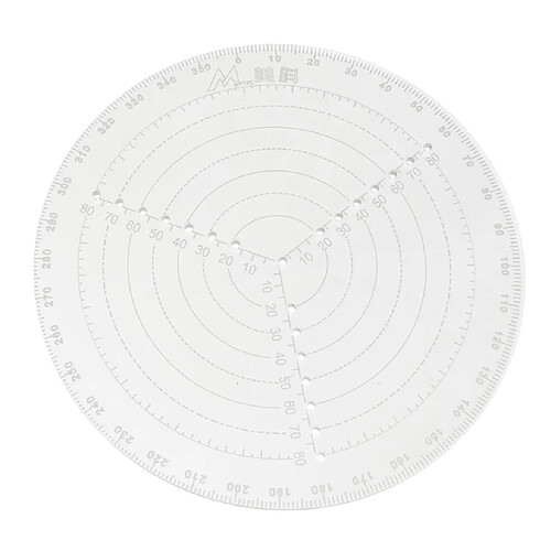 Boussole Centrale Ronde Transparente Pour Tourneurs De Bois Tour 20cm (8 Pouces)