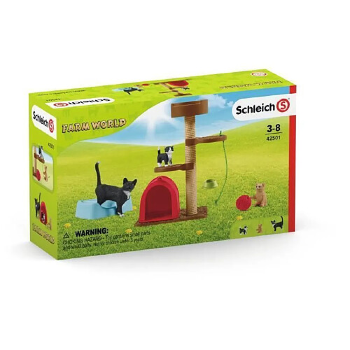 Schleich Farm World - Aire de jeu pour chats adorables