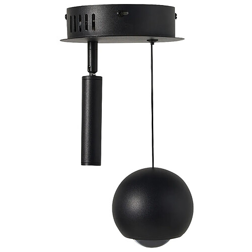 Beliani Lampe suspension MABOLE Métal Noir