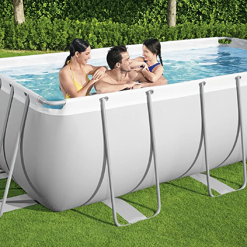 Bestway Ensemble de piscine Power Steel rectangulaire 404x201x100 cm