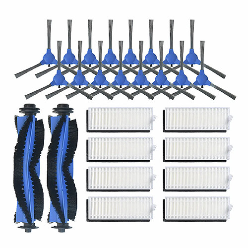 8paires Brosses latérales+8pcs filtres+2pc brosse à rouleau pour Conga Robot 1090 Aspirateur