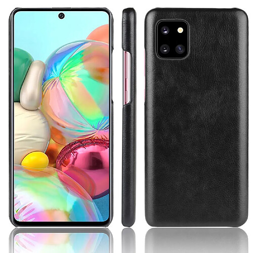 Coque en TPU + PU litchi rigide noir pour votre Samsung Galaxy A81/Note 10 Lite/M60S