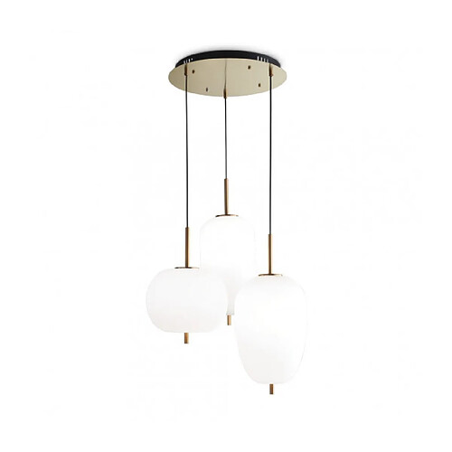 Ideal Lux Suspension Umile Verre blanc 1 ampoule 71cm