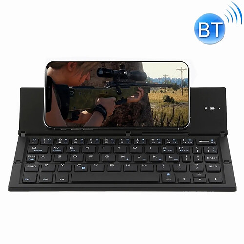 Wewoo Clavier Bluetooth V3.0 pliable ultra-mince, support intégré, prise en charge des systèmes Android / iOS / Windows (noir)