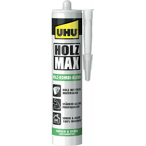 Colle a bois MAX sans solvants, tube de 100 g, 1 pièce, 51305 - UHU