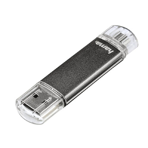 Hama Clé USB 2.0 ""Laeta Twin"", 10MB/s, 16GB, Gris