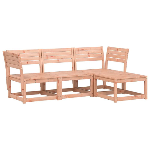 Maison Chic Salon de jardin 4 pcs | Ensemble de Table et chaises | Mobilier d'Extérieur bois massif douglas -GKD82432