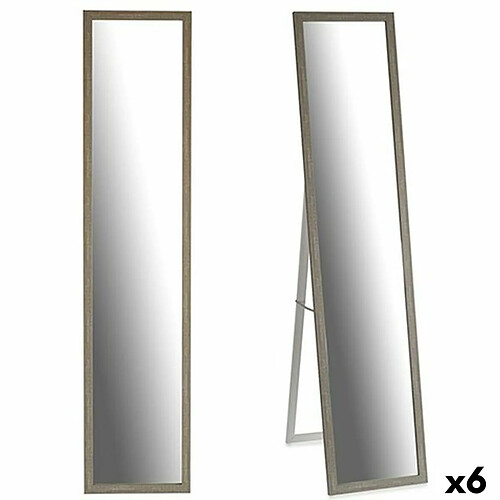 Gift Decor Miroir sur pied Gris Bois Verre 44 x 32,5 x 120 cm (6 Unités)