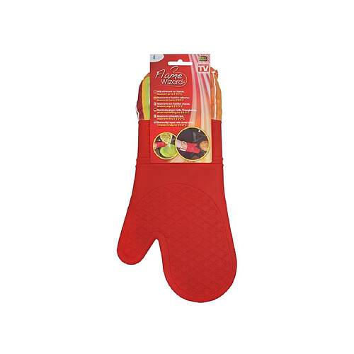 Gant de cuisine anti chaleur - Flame Wizard - Venteo - Silicone - Rouge - Adulte - Aisance des mouvements protège du chaud - 250°