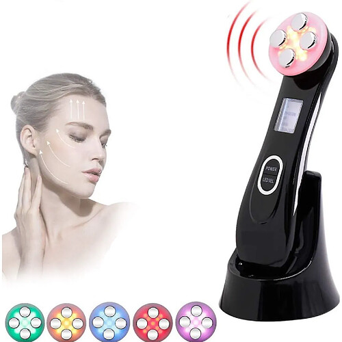 Chrono Dispositif de beauté de dispositif à ultrasons, dispositif facial multifonctionnel de la beauté 5in1, solvant anti-vieillissement anti-vieillissement de machine de Blackhead de machine de masseur pour