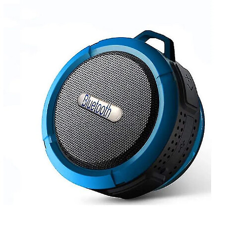 Universal Conférencier Bluetooth sans fil YH, haut-parleur de douche portable sans fil, 6h temps de jeu, son HD fort avec ventou et crochet robuste (bleu)