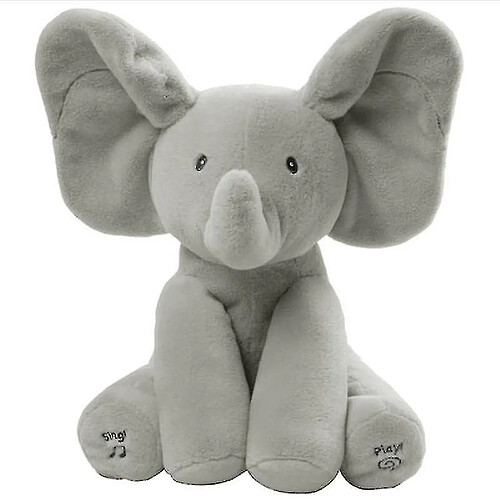 Universal Elephant Electric Plush Toy - Oreilles Move Music Baby AnimalGrey