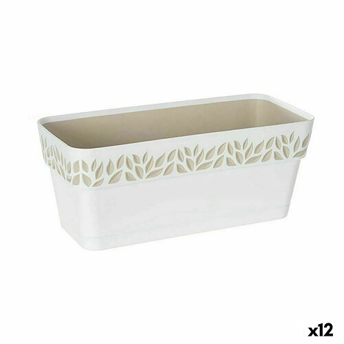 Jardinière auto-arrosante Stefanplast Cloe Blanc Plastique 13,3 x 12,3 x 29,3 cm (12 Unités)