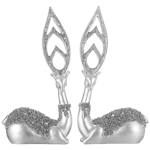 Wewoo Creative Style européen Sika Deer argent résine ornements cadeau Home Decor, taille: 28.5 * 14 * 7 cm