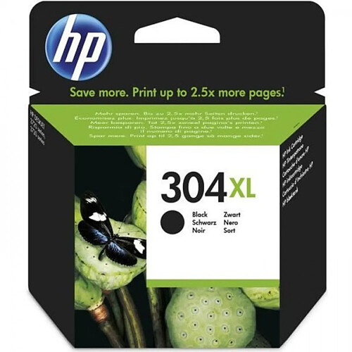 Cartouche d'Encre - Imprimante HP 304XL noire authentique (N9K08AE) pour HP DeskJet 2620/2630/3720/3730