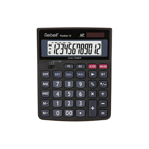 Rebelle Rebell Calculatrice de bureau Panther 12, noir ()