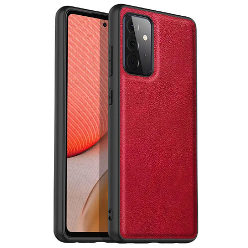 Coque en TPU + PU style rétro, anti-choc, anti-chute pour votre Samsung Galaxy A52 4G/5G/A52s 5G - rouge