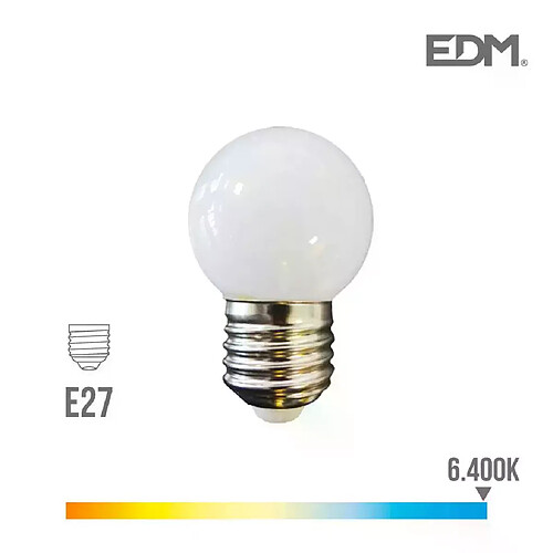 Edm Ampoule LED E27 1,5W équivalent à 15W - Blanc du Jour 6400K