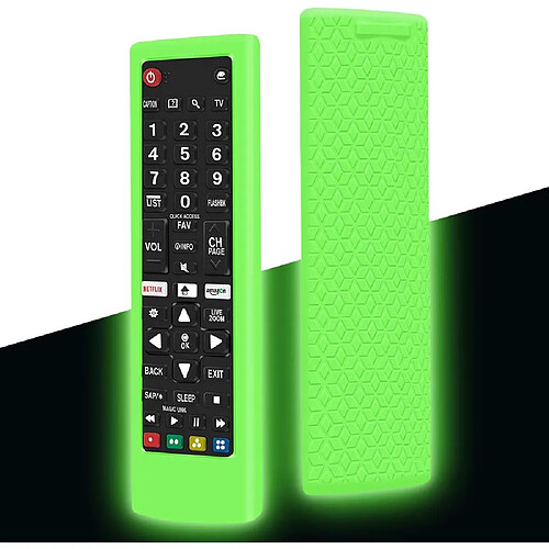 SANAG etui De Protection En Silicone Pour Lg Telecommande Akb75095308 Akb74915324 Akb73715601, Antiderapant Housse Coque Compatible Avec Lg Tv Remote(Glow Green)