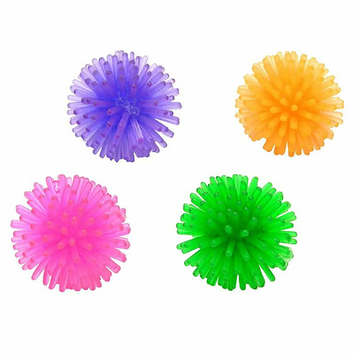 Paris Prix Lot de 4 Jouets pour Chien Oursin 3cm Multicolore