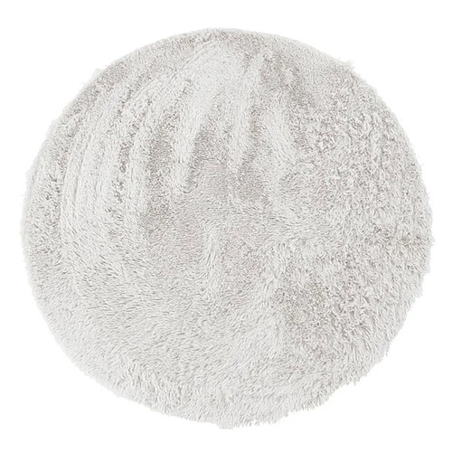 Thedecofactory NEO YOGA - Tapis lavable à base fine et souple extra doux blanc diam.90