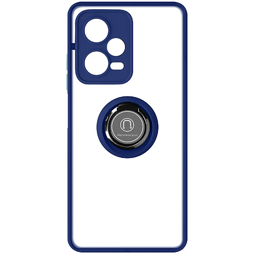 Avizar Coque pour Xiaomi Redmi Note 12 Pro Plus 5G Bague Métallique Support Vidéo Bleu