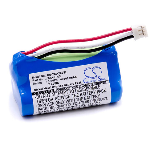 vhbw NiMH batterie 2000mAh (3.6V) pour haut-parleurs enceintes comme TDK 3AA-HHC