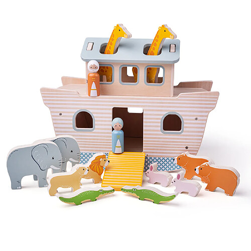 Bigjigs Toys Jouet Arche de Noé en bois