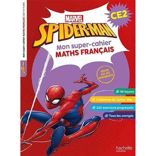 Spider-Man : mon super-cahier maths français, CE2