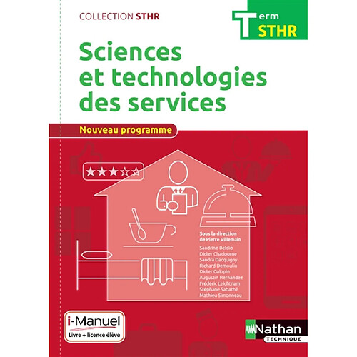 Sciences et technologies des services, terminale STHR : i-manuel, livre + licence élève