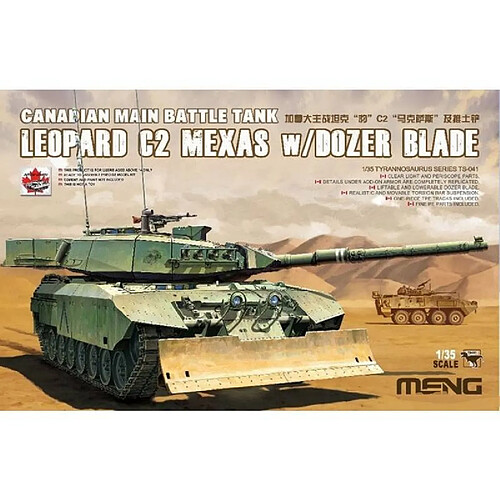 Meng Maquette Char Leopard C2 Mexas W/ Dozer Blade Canadian Main Battle Tank