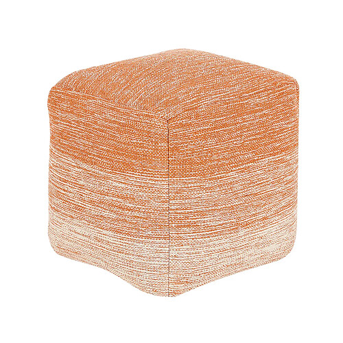 Beliani Pouf HIRRI Orange Coton 40 cm 40 cm