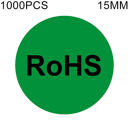 Wewoo Autocollant RoHS de forme ronde1000 PCSDiamètre 15mm