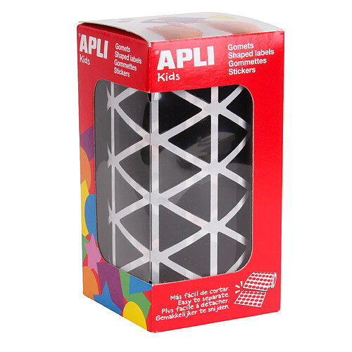 Gommettes rouleau Triangle 20 mm noir x 2 832 - Apli Agipa