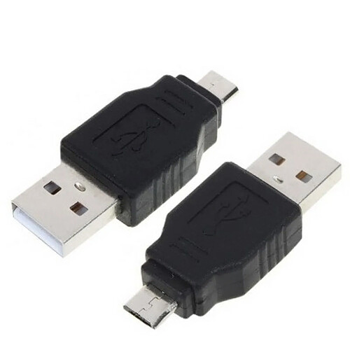 Wewoo Adaptateur noir USB A mâle vers Micro USB 5 broches