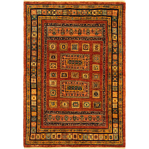 Vidal Tapis de laine 158x110 rouge Kashkuli