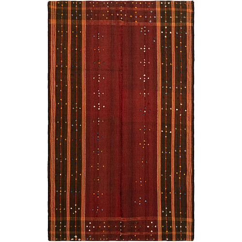 Vidal Tapis de laine 231x140 rouge Jajim