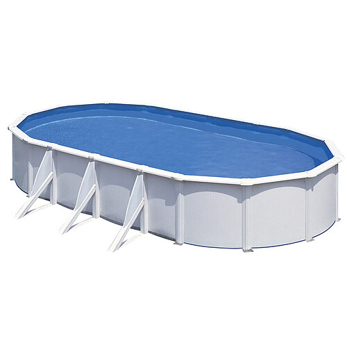 Gre Kit piscine hors-sol acier ovale fidji 7.30 x 3.75 x h.1.20 m