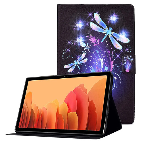 Etui en PU avec support et porte-cartes libellule pour votre Samsung Galaxy Tab A7 10.4 (2020) SM-T500