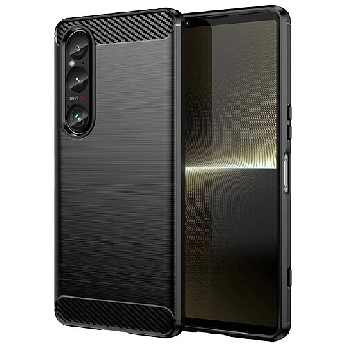 Htdmobiles Coque pour Sony Xperia 1 VI - housse etui silicone gel carbone + film ecran - NOIR