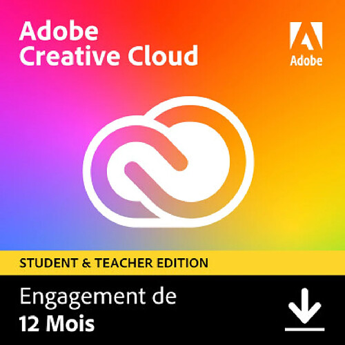 Adobe Systems Creative Cloud all Apps - Education - Licence 1 an - 1 utilisateur - A télécharger